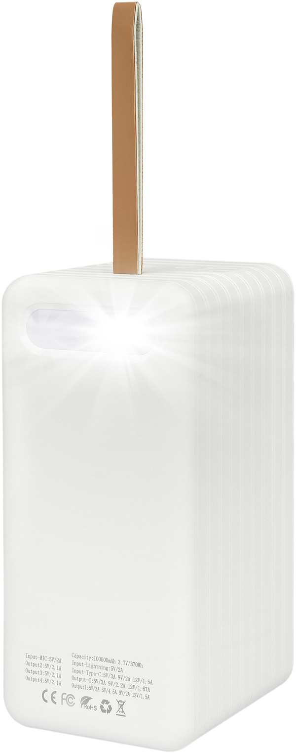 Фото - Батарея мобильная Aura NRG-P100 100000 mAh 22.5W White (PBANRG-P100W)