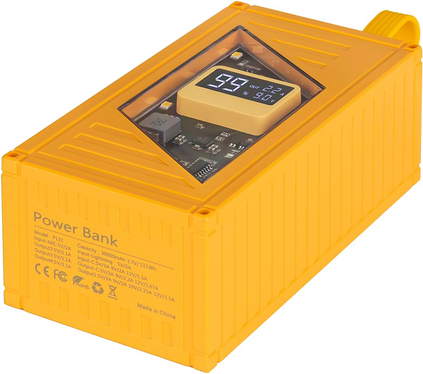Фото - Батарея мобільна Aura NRG-P30 30000 mAh 22.5W Yellow (PBANRG-P30Y)