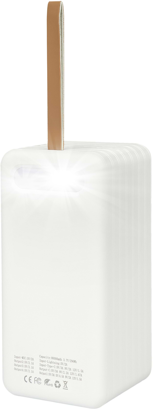 Фото - Батарея мобільна Aura NRG-P80 80000 mAh 22.5W White (PBANRG-P80W)