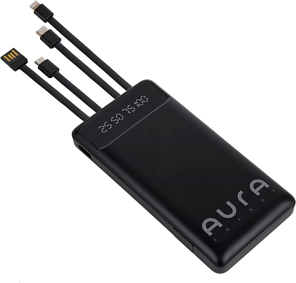 Фото - Батарея мобільна Aura NRG10 10000 mAh Black (PBANRG10B)
