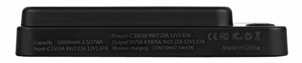 Фото - Уценка - Батарея мобильная Aura NRG10W 10000 mAh 22.5W Wireless charging Black (PBANRG10WB)