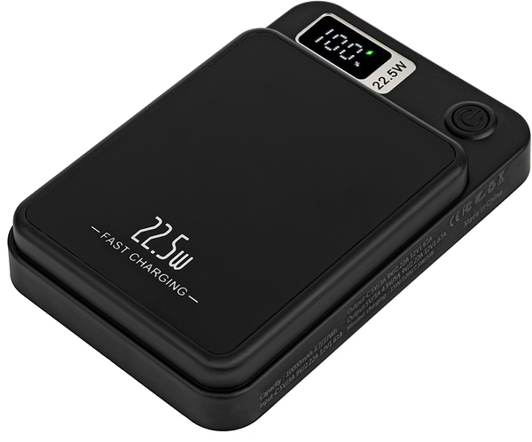 Фото - Уценка - Батарея мобильная Aura NRG10W 10000 mAh 22.5W Wireless charging Black (PBANRG10WB)