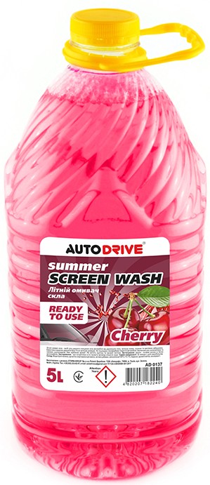 Омивач скла Auto Drive Summer Screen Wash Cherry PET 5 л (AD0137)