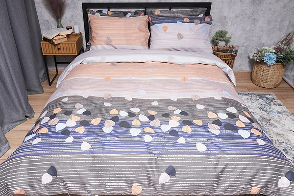 Фото - Комплект постільної білизни Moon&Star Мікросатин Premium «Autumn Glow» 160х220 см нав. 2х70х70 (MS-820004992)