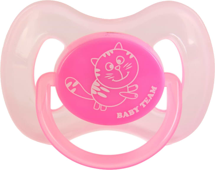 Круглая пустышка Baby Team силиконовая (3003 _розовая)