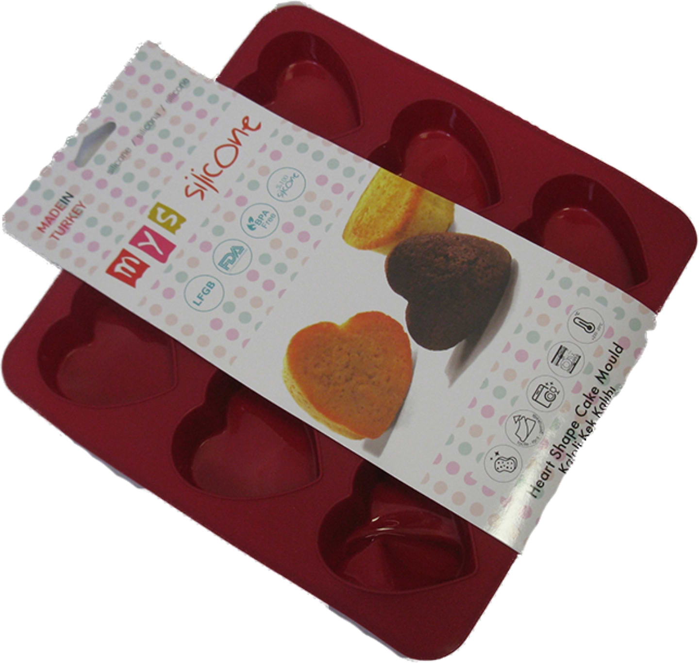 Форма для приготування Baltali Silikon Серце 9 шт. (00600)