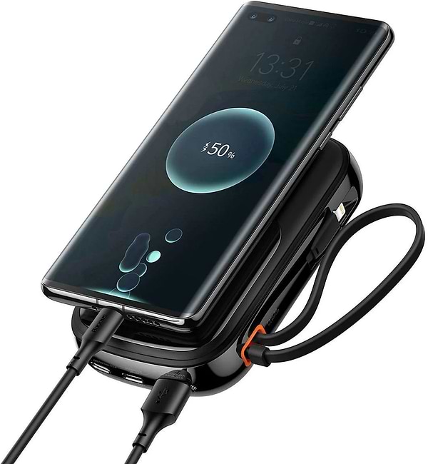 Фото - Батарея мобільна Baseus Qpow 20000mAh 20W,1xLightning 1xUSB,1xType-C QC3.0 Black (PPQD060201)