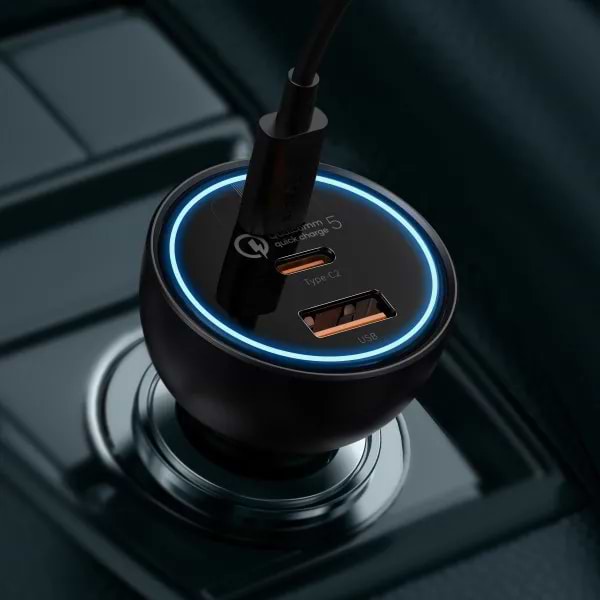 Фото - Автомобільний зарядний пристрій Baseus Qualcomm Quick Charge 5 Multi-port 160W (TZCCZM-0G)