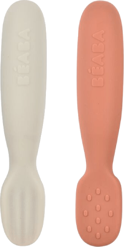 Фото - Набір дитячих столових приборів для малюка Beaba BLW 2 шт. 4+ Red/Grey (913579) Фото - Набір дитячих столових приборів для малюка Beaba BLW 2 шт. 4+ Red/Grey (913579)