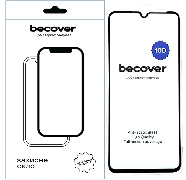 Фото - Захисне скло для смартфону BeCover Honor X7a 10D Black (711334)