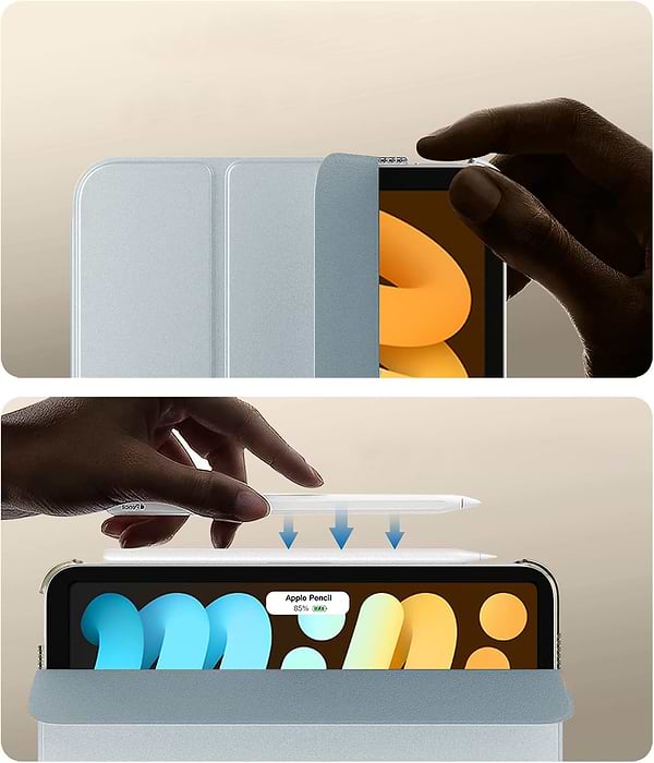 Фото - Чохол для планшету BeCover Tri Fold Hard for Apple iPad Mini 7 2024 Light Blue (712453)