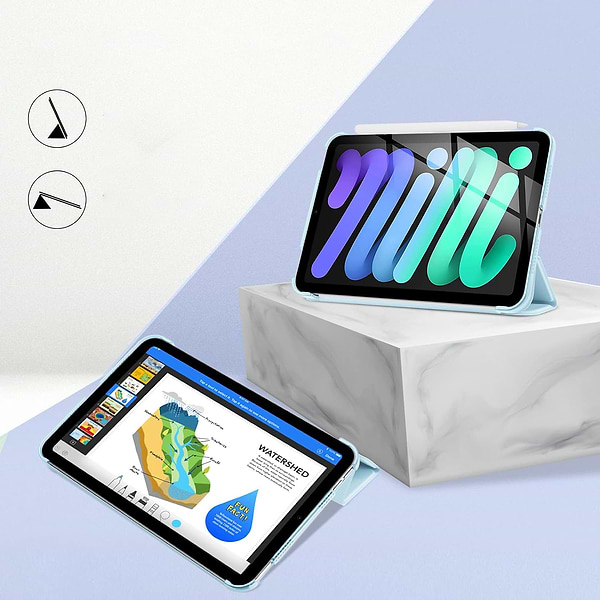 Фото - Чохол для планшету BeCover Tri Fold Hard for Apple iPad Mini 7 2024 Light Blue (712453)