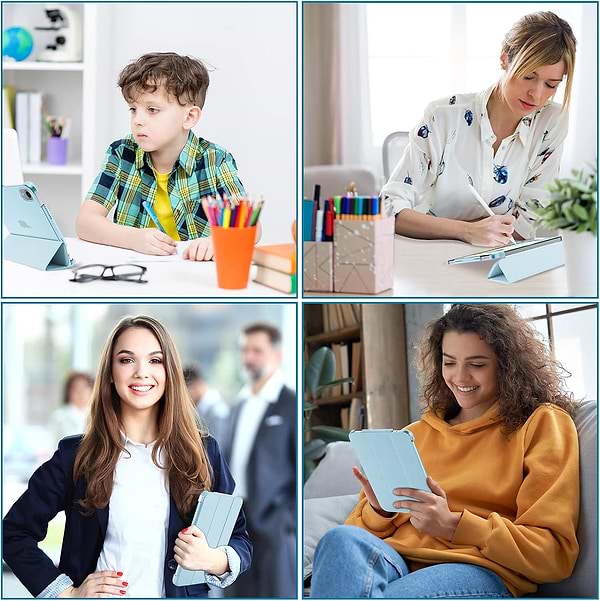 Фото - Чохол для планшету BeCover Tri Fold Hard for Apple iPad Mini 7 2024 Light Blue (712453)