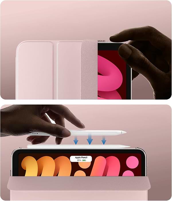 Фото - Чохол для планшету BeCover Tri Fold Hard for Apple iPad Mini 7 2024 Pink (712454)