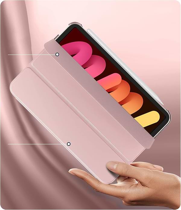 Фото - Чохол для планшету BeCover Tri Fold Hard for Apple iPad Mini 7 2024 Pink (712454)