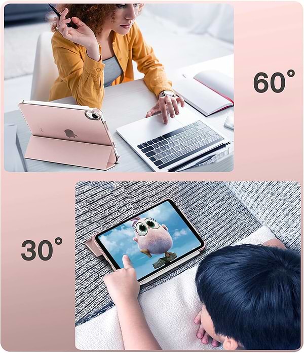 Фото - Чохол для планшету BeCover Tri Fold Hard for Apple iPad Mini 7 2024 Pink (712454)