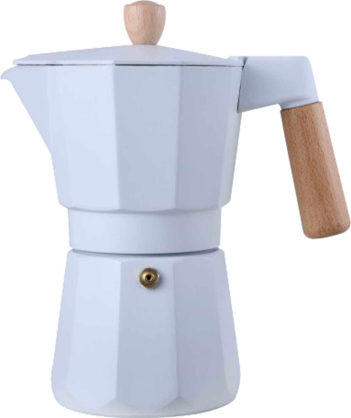 Кофеварка гейзерная Bergner Naturally 380 мл 3 чашек (BG-38195-WH) - Фото 1