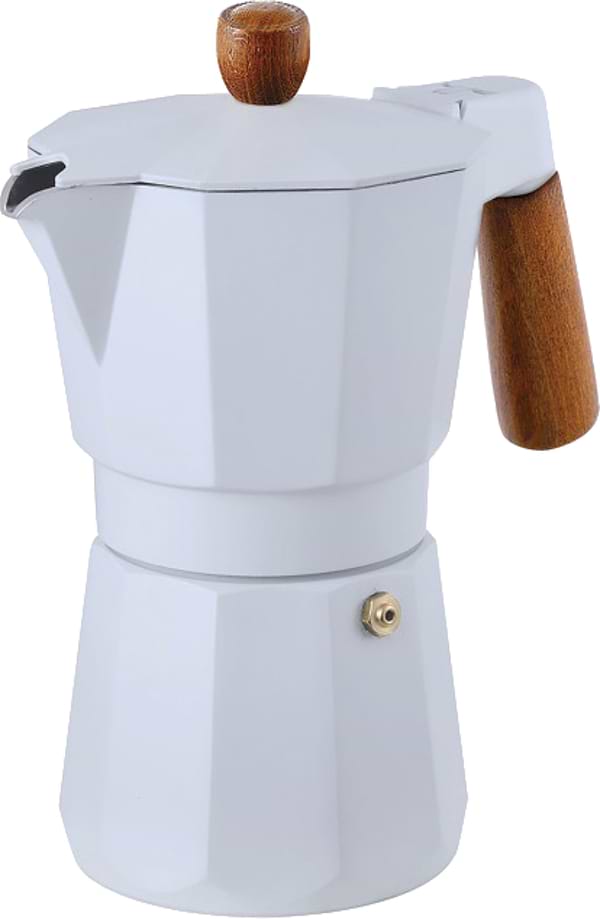 Фото - Кавоварка гейзерна Bergner Naturally 6 чашок (BG-38191-WH)