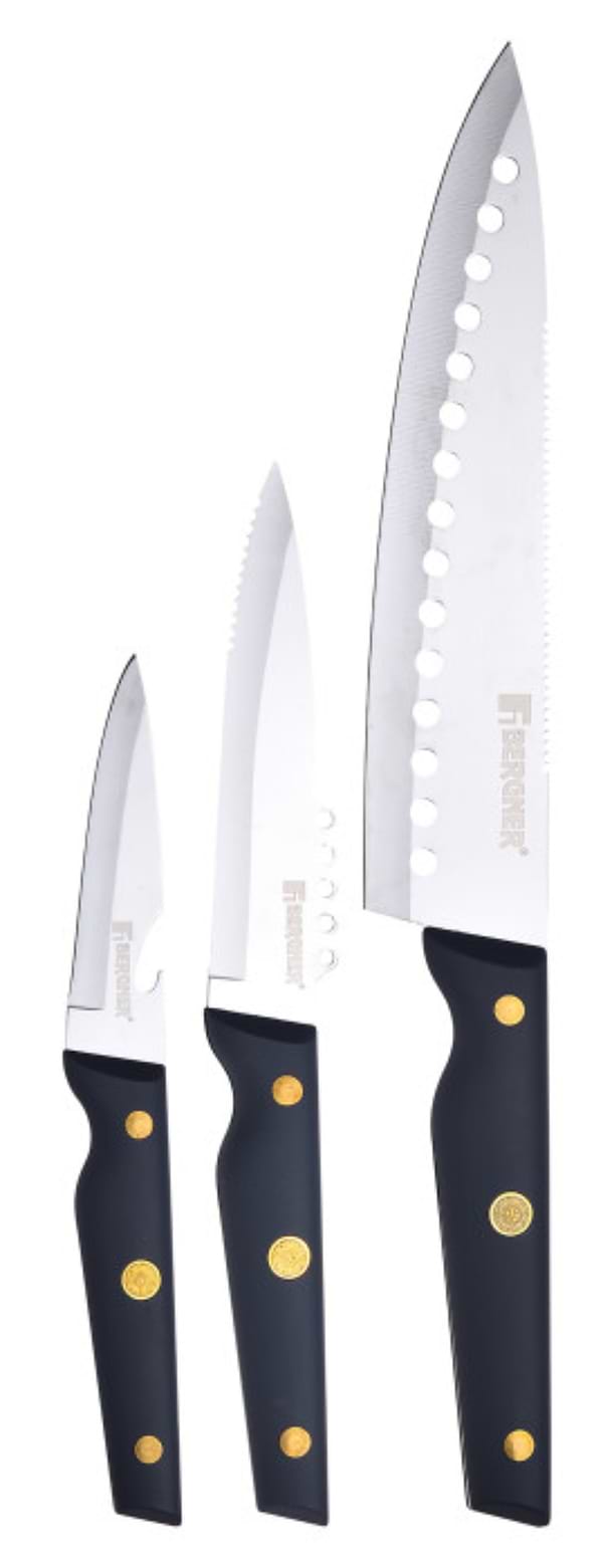 Фото - Набір ножів Bergner Pro reeco 3 пр. (BG-41026-DBL)