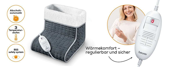Фото - Електрогрілка для ніг Beurer FW 20 Grey
