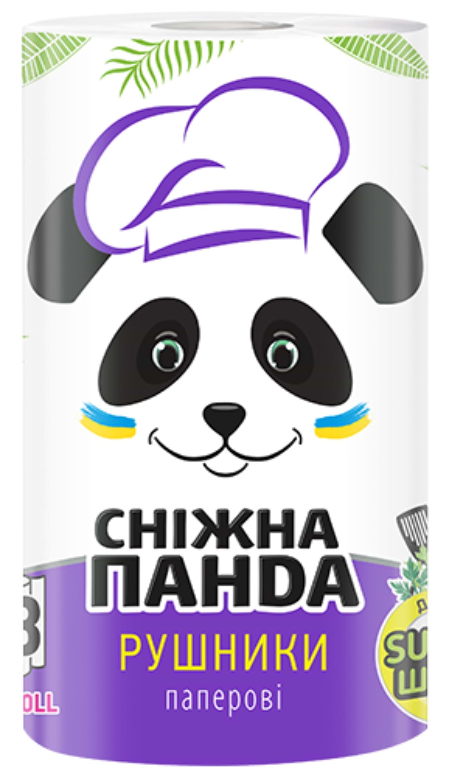 Рушники паперові Сніжна панда BIG ROLL 2сл, 1 шт. - Фото 1