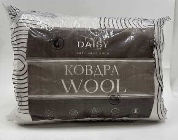 Фото - Ковдра зимова полуторна Biltex Wool 140х205