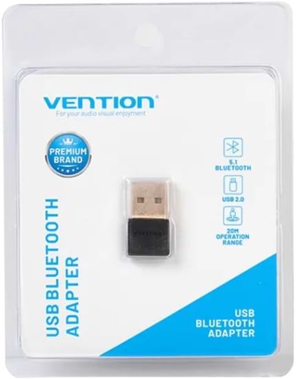 Фото - Адаптер мережі Bluetooth USB Vention v5.1 USB Apt-X RTL (CD) 
Black (NAFB0)
