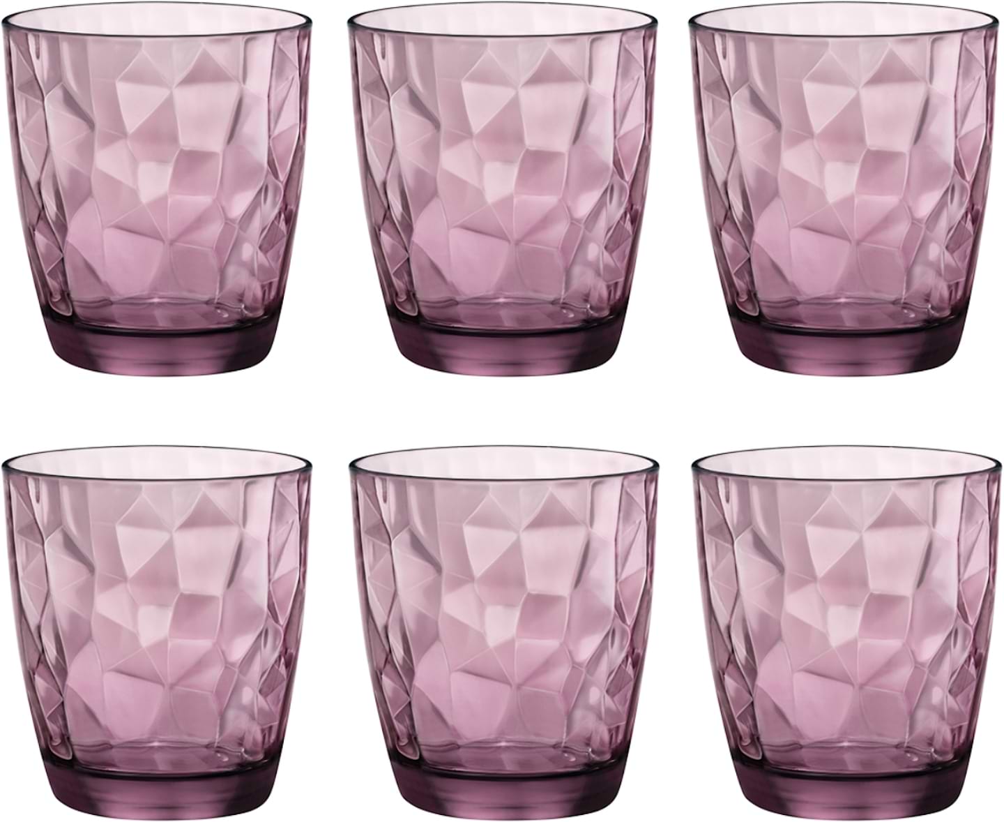 Набір склянок Bormioli Rocco DIAMOND ROCK PURPLE 305 мл 6 шт. (350230M) - Фото 1