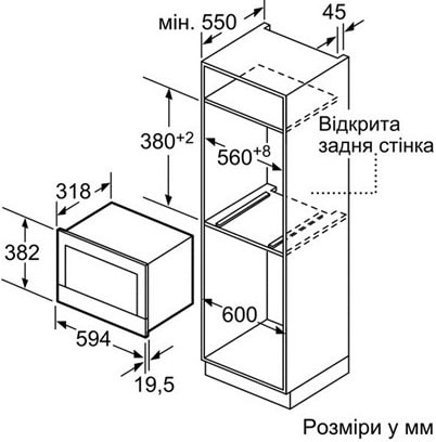 Фото - Микроволновая печь (СВЧ) встраиваемая Bosch BFR 634GS1