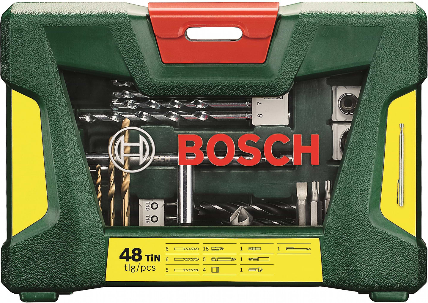 Набір свердел Bosch V-line і біт 48 шт. TiN (2.607.017.314)
