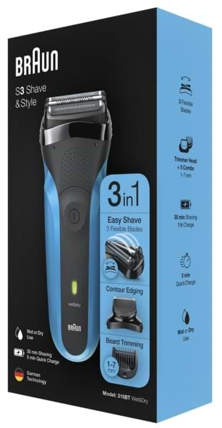 Фото - Бритва Braun Series 3 310BT Black/Blue