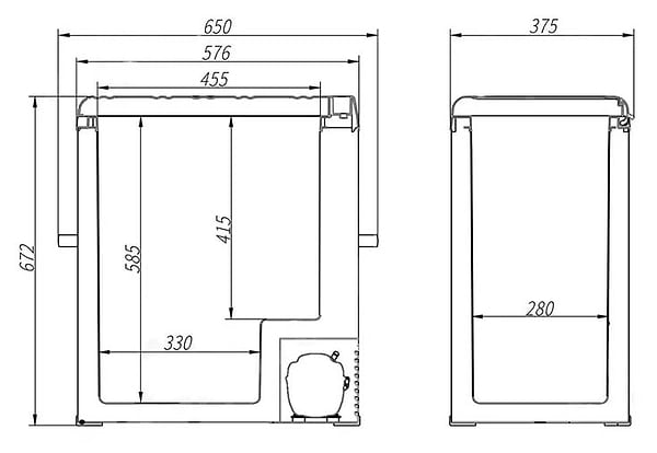 Фото - Холодильник автомобильный Brevia 75 л (22475)