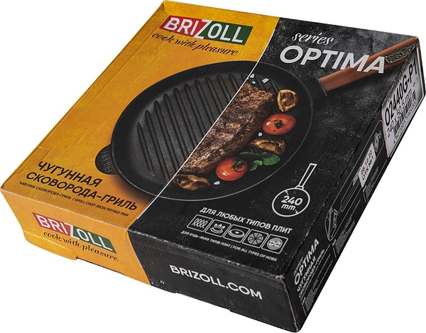 Фото - Сковорода гриль Brizoll O2440G-P1 Optima-Black 240 х 40 мм