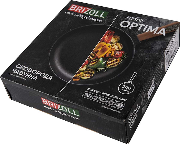 Фото - Сковорода универсальная Brizoll O2460-P1 Optimа-Black 240 х 60 мм