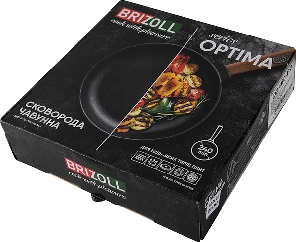 Фото - Сковорода универсальная Brizoll O2460-P2 Optimа-Bordo 240 х 60 мм