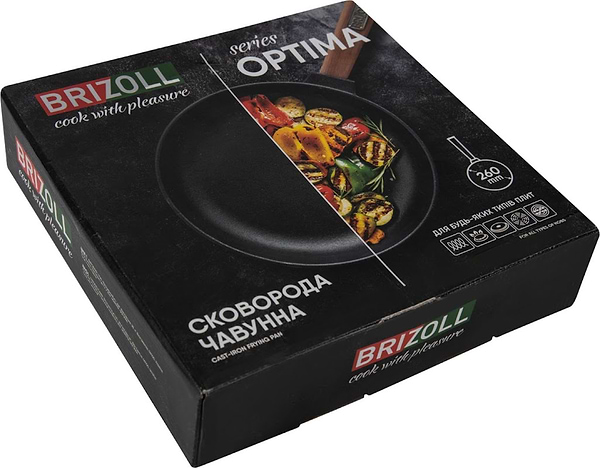 Фото - Уцінка - Сковорода універсальна Brizoll O2660-P Optimа 260 х 60 мм