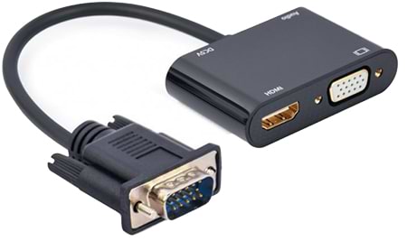 Перехідник Cablexpert VGA-HDMI/VGA+3,5 0.15m (A-VGA-HDMI-02) - Фото 1