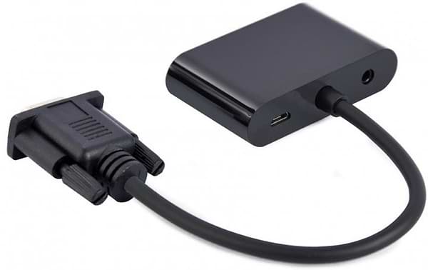 Фото - Перехідник Cablexpert VGA-HDMI/VGA+3,5 0.15m (A-VGA-HDMI-02)