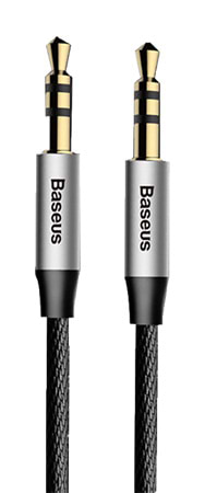 Фото - Кабель 3.5 мм - 3.5 мм Baseus Jack 3.5mm Yiven Audio Cable M30 M/M 1.5m Silver/Black (CAM30-CS1)