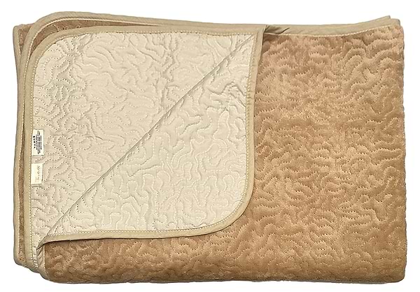 Фото - Покрывало полуторное Zastelli флисовое двустороннее Дюна camel/волна 140х205 см (20287)