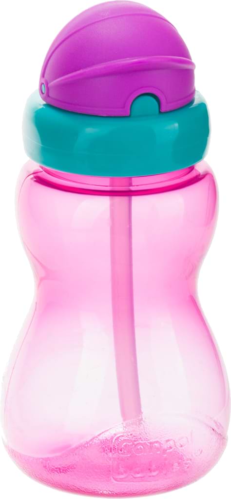 Поильник-непроливайка детский Canpol babies Спортивный c трубочкой розовый, 270 мл. (56/109_pin)