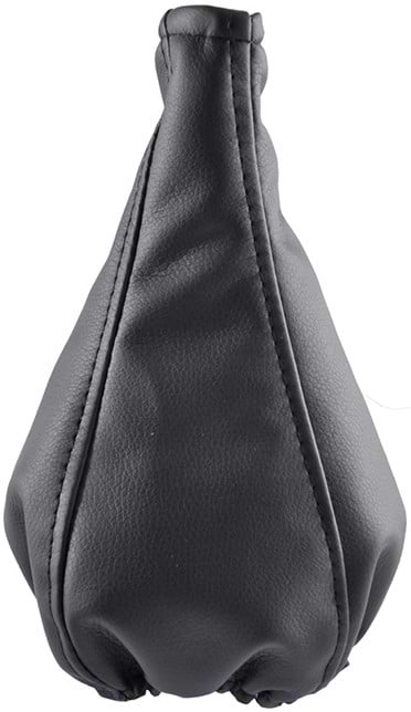 Чехол на рычаг CarLife универсальный широкий, экокожа, черный (GS 11)