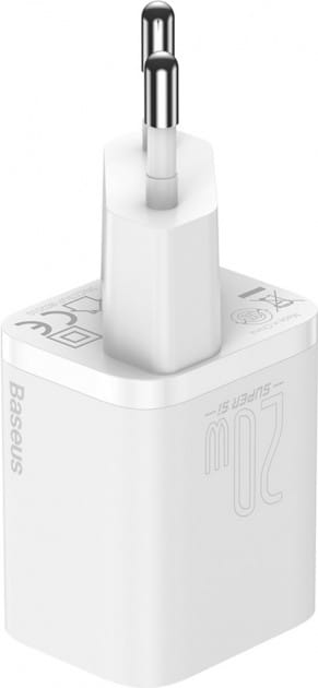 Фото - Мережевий зарядний пристрій Baseus 20W Super Si USB-C (CCSUP-B02) White