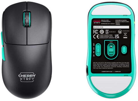 Фото - Миша бездротова ігрова Cherry Xtrfy M68 Black (CX-M68W-BLACK)