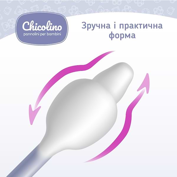 Фото - Ватные палочки Chicolino 60 шт. детские (4823098407485)