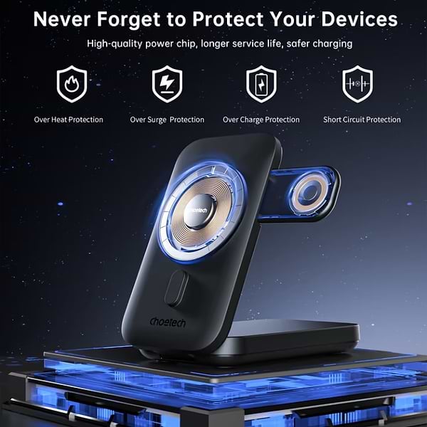 Фото - Батарея мобильная Choetech Magnetic Wireless 10000mAh 20W Black (B750-CCBK)