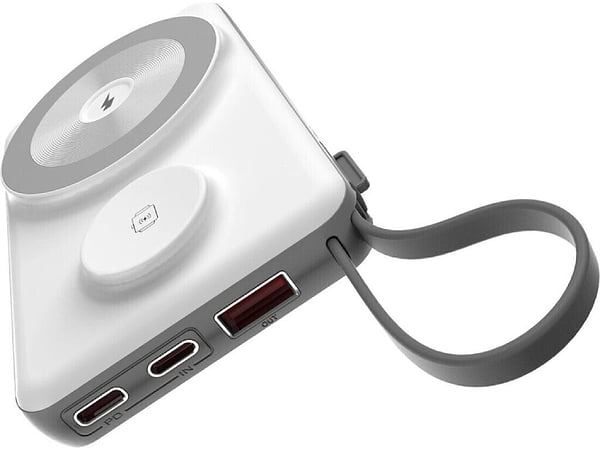 Фото - Батарея мобильная Choetech Magnetic Wireless 20000mAh 22.5W,USB-A,2xUSB-C PD,QC3.0,Apple Watch charger White (B696-GW)