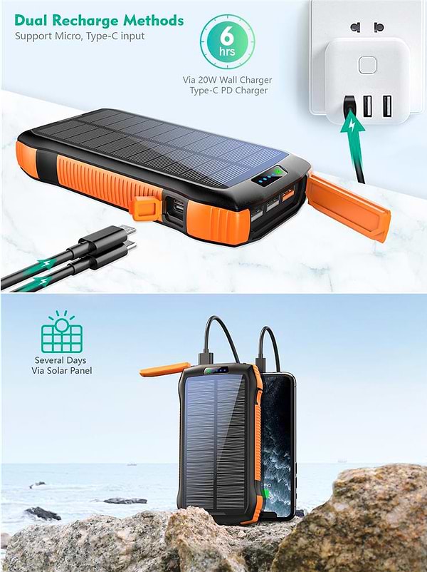 Фото - Батарея мобільна Choetech Wireless 20000mAh 20W Black-Orange (B657-OR)