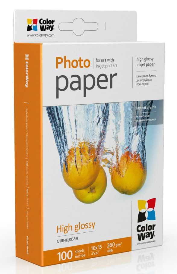 Фото - Фотопапір 10х15 Colorway 10x15 PG 260г/м-100л глянцевая (PG2601004R)