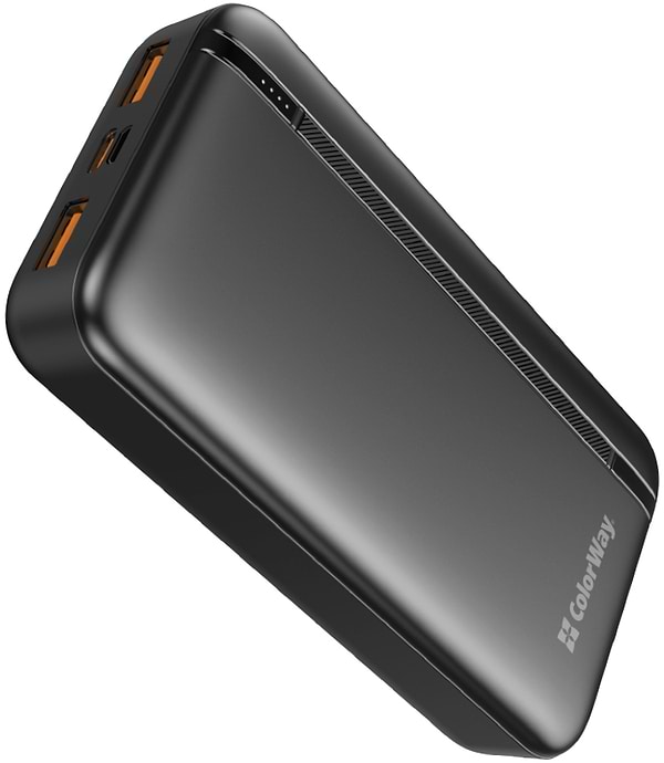 Фото - Батарея мобільна Colorway 20000 Ah Portable Charger USB QC3.0 + USB-C PD22.5W Black (CW-PB200LPB4BK-PD)